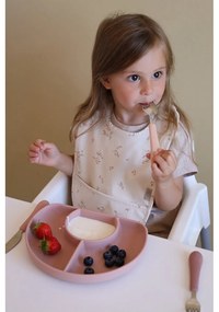 Posate per bambini rossa/color salmone in silicone 3 pz Rose Mix – Cam Cam Copenhagen