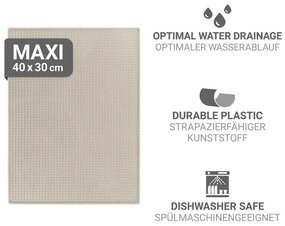 Tappetino scolapiatti beige in gomma 40x30 cm Maxi – Wenko