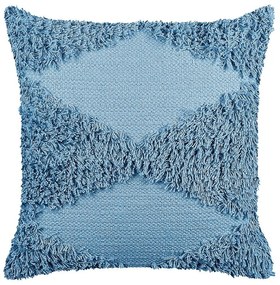Cuscino cotone blu 45 x 45 cm RHOEO Beliani