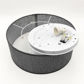 Plafoniera SIRJA 1xE27/15W/230V Ø 35 cm grigio