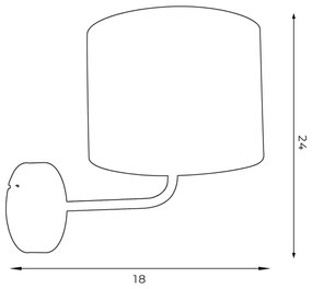 Lampada da parete ARDEN 1xE27/60W/230V bianco/oro