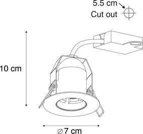 Faretto moderno smart nero incl. sorgente luminosa WiFi ST64 - Insight