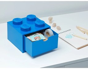 Scatola da tavolo blu con cassetto , 15 x 16 cm - LEGO®