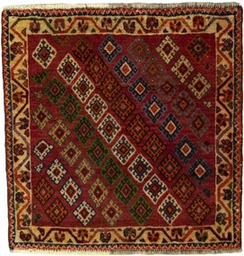 Shiraz Tappeto persiano 60x60 Rosso (Iran) Annodato A Mano