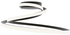 Plafoniera LED Coaster Ø 50 cm nero IP20 cct da bianco caldo a bianco freddo con regolazione di temperatura LUCE AMBIENTE DESIGN
