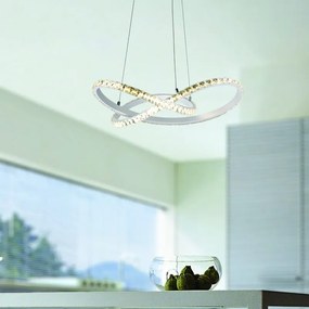 Lampadario LED moderno ASTRA bianco, luce naturale 2550 lumen, NOVECENTO