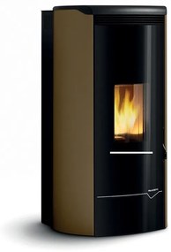 Stufa A Pellet ecofire ad acqua e aria 14kw Con Top In Ghisa e Acciaio Moka Palazzetti Jackie Idro 14