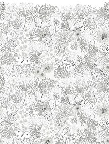 Isidore Leroy Carta da parati panoramica Ombelles - Gris