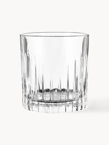 Set di 6 bicchieri da whisky in cristallo con motivo in rilievo Timeless