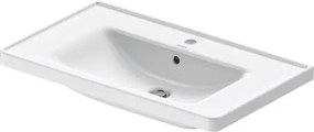 Lavabo 80x48 da incasso soprapiano per mobile monoforo con Troppopieno Bianco Lucido D-Neo 2367800000 Duravit