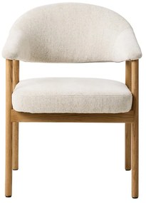 Set di sedie da pranzo color crema in rovere massiccio con braccioli 2 pz Elk – Unique Furniture