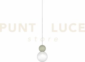 Sospensione 1 luce g9 verde + vetro bianco con cavo cm250 rosone da...