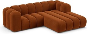 Divano angolare arancione ad angolo destro Lupine - Micadoni Home