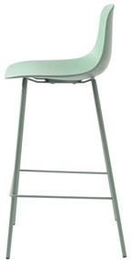 Sgabello da bar verde chiaro in plastica (altezza della seduta 67,5 cm) Whitby – Unique Furniture