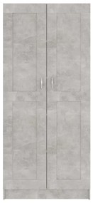 Libreria Grigio Cemento 82,5x30,5x185,5 cm in Legno Multistrato