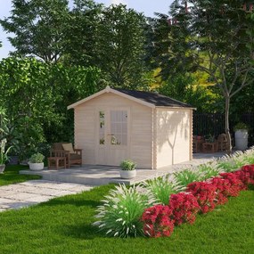 Casetta da giardino TOSCANA GARDEN in legno Procida legno con porta doppio battente, superficie interna 8.88 m² e spessore parete 25 mm