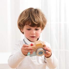 Macchina fotografica in legno