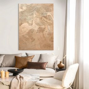 Quadro dipinto a mano 88x118 cm Metallic Brown - Malerifabrikken