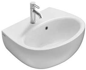 Globo Grace Lavabo lavamani 45x36 Sospeso in ceramica Bianco Lucido