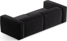 Divano grigio scuro con rivestimento in velluto a coste 264 cm Bergamo – Cosmopolitan Design