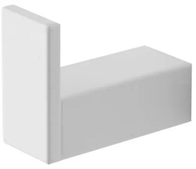 Appendino portasciugamani da muro in alluminio bianco Sky