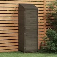 Capanno Giardino Antracite 55x52x174,5 cm Legno Massello Abete 152188