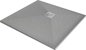 Mexen Stone+ piatto doccia quadrato in composito 70 x 70 cm, grigio-cemento - 44617070