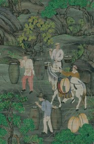 Arte International Carta da parati Toile de Tibet - Moos