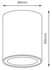 Faretto BIMA 1xGU10/25W/230V tondo nero