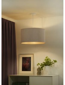 Duolla - Lampadario a sospensione con filo ROLLER ECO RECYCLING 1xE27/15W/230V diametro 45 cm color crema