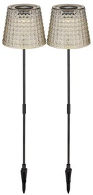 Globo 36635-2S - SET 2x Lampada LED solare SOLAR LED/0,06W/3V IP44 grigio