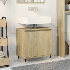 Mobile da bagno rovere sonoma 58x33x60 cm in legno multistrato