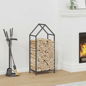 Rastrelliera Per Legna Da Ardere Antracite 40x25x90 Cm /
