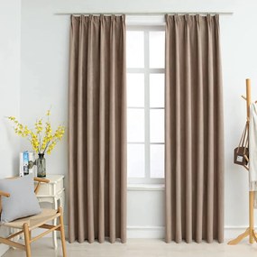 Tende Oscuranti Con Ganci 2 Pz Grigio Talpa 140x175 Cm /
