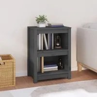 Libreria Grigia 50x35x68 cm in Legno Massello di Pino cod 9627