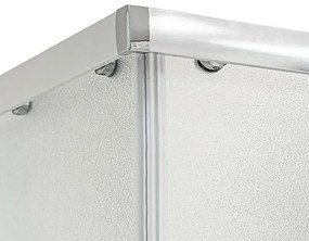 Box doccia semicircolare 90x90 cm doppio scorrevole in cristallo opaco Geo