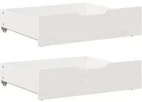 Cassettoni da Letto 2 pz Bianchi 65x55x16 cm in Legno di Pino 850936