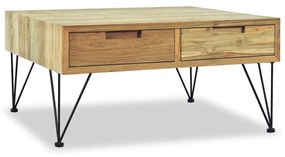 Tavolino Da Salotto 80x80x40 Cm İn Legno Massello Di Teak /