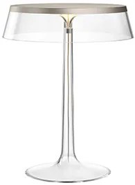 Flos Bon Jour Lampada Da Tavolo 41 cm a luce diffusa cromo opaco con corona trasparente