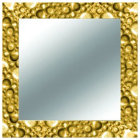 Specchio VESUVIO quadrato in legno oro 68 x 68 cm