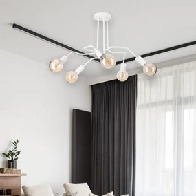 Lampadario a plafone MATYLDA 5xE27/60W/230V bianco