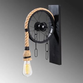 Lampada da parete EREBOS 1xE27/40W/230V nero/marrone