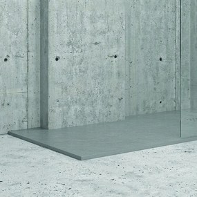 Piatto doccia 140x80 effetto pietra grigio cemento - KAMALU