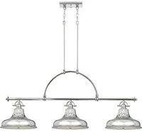 Lampadario Industrial Nordico Emery Metallo Argento Imperiale 3 Luci E27