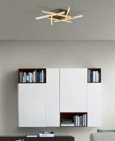 Plafoniera LED Trinidad Ø 60.5 cm nero IP20 cct da bianco caldo a bianco freddo con regolazione di temperatura, 1685 lumen NOVECENTO