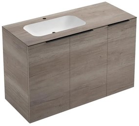 Mobile sottolavabo e lavabo Solid rovere sable L 120 x H 92 x P 51 cm, 2 ante