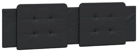 Letto con materasso nero 180x200 cm in similpelle