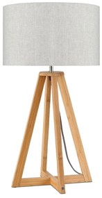 Lampada da tavolo con paralume beige chiaro e struttura in bambù Everest - Good&amp;Mojo