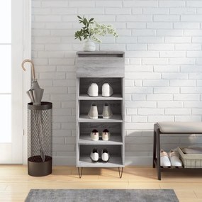 Scarpiera Grigio Sonoma 40x36x105 Cm İn Legno Multistrato /