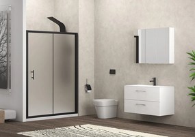 Porta doccia 100cm telaio nero e vetro opaco scorrevole | KFN5000NS - KAMALU